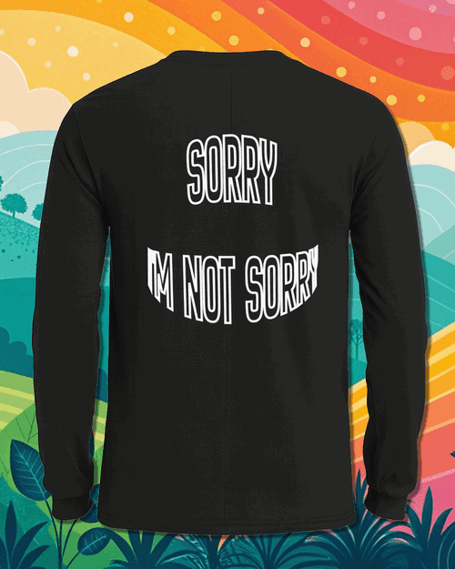 Sorry I'm Not Sorry White #3, Тънка блуза с дълъг ръкав GI5400